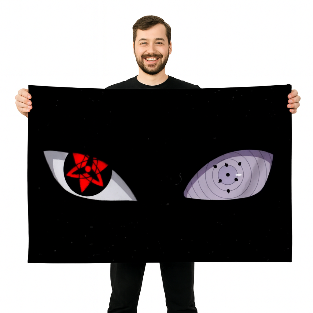 Madara Uchiwa "Sharingan and Rinnegan" Flag – Naruto™