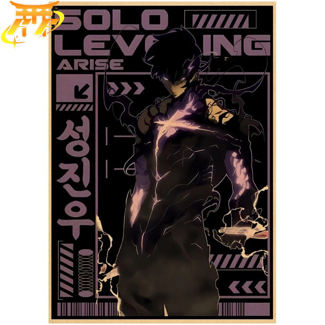 Sung Jinwoo "Dark Force" Poster – Solo Leveling™