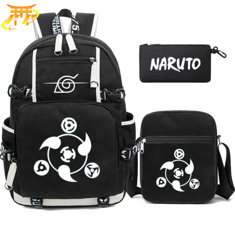 All Sharingan Backpack + Pencil Case + Bag - Naruto Shippuden™