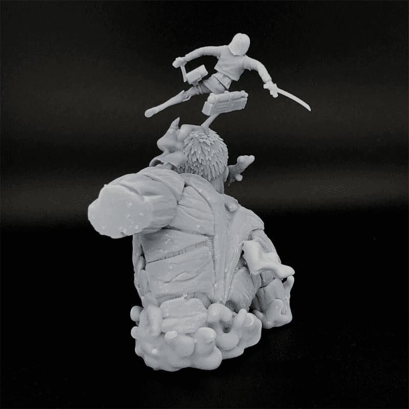 Battleship Titan vs. Mikasa Ackerman Figure - Attack on