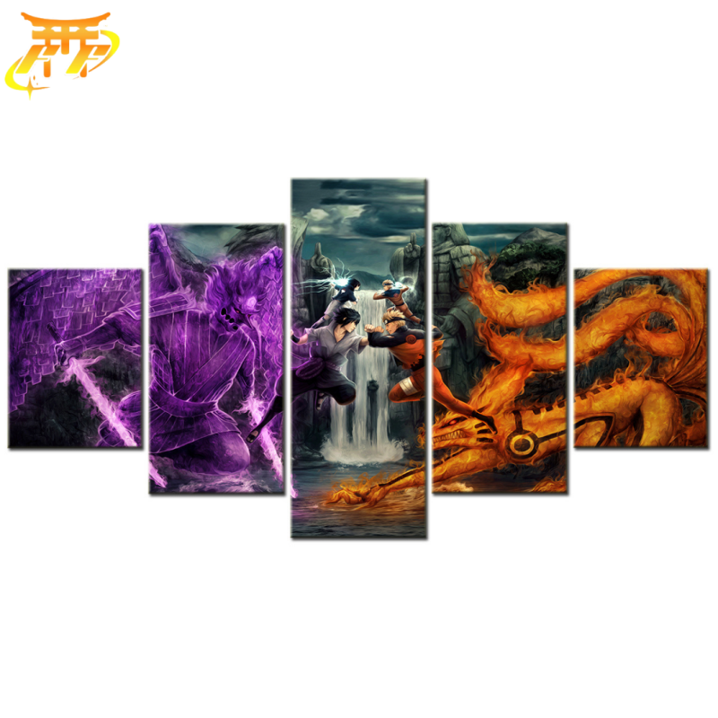 Naruto vs Sasuke Valley of the End Painting - Naruto Shippuden™