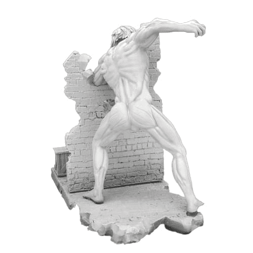 Resin Figure Titan Assailant and Eren Jaeger - Attack on