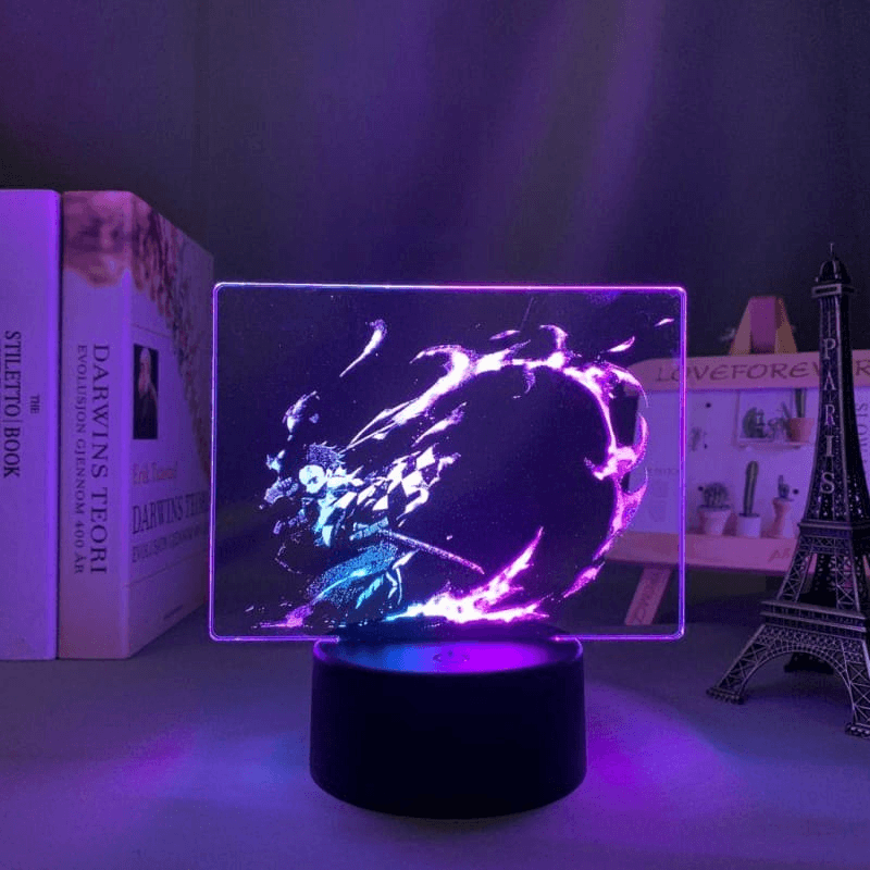 Tanjiro Kamado Flame of Fate Two-Tone LED Lamp - Demon