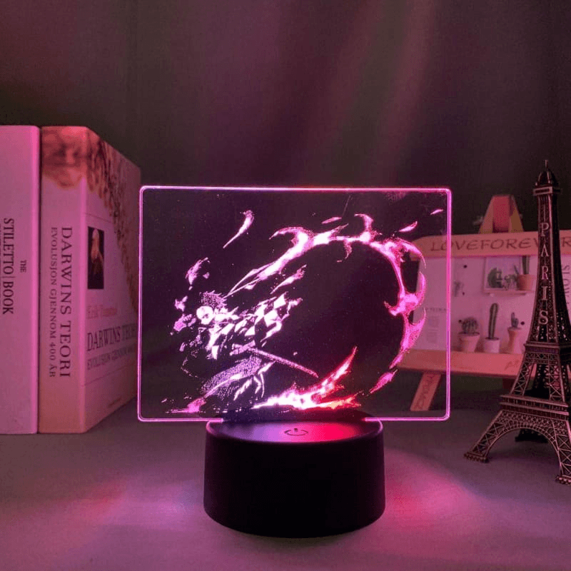 Tanjiro Kamado Flame of Fate Two-Tone LED Lamp - Demon