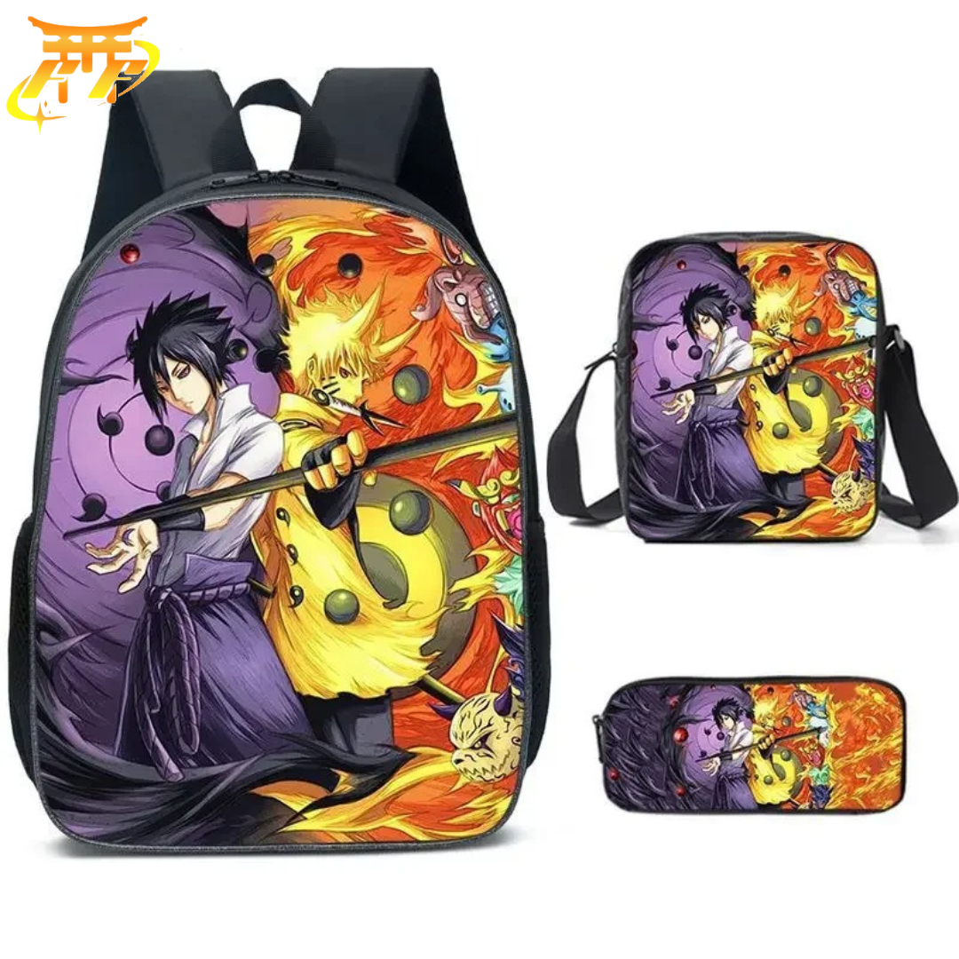 Sasuke x Naruto Rikudo Sennin Backpack + Pencil Case + Bag - Naruto Shippuden™