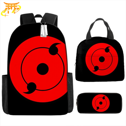 Sharingan 2 Tomoe Backpack + Pencil Case + Bag - Naruto Shippuden™