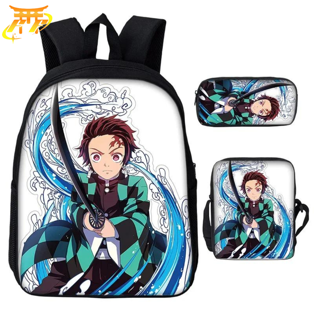 Tanjiro The Water Pillar Backpack + Pencil Case + Bag - Demon Slayer™