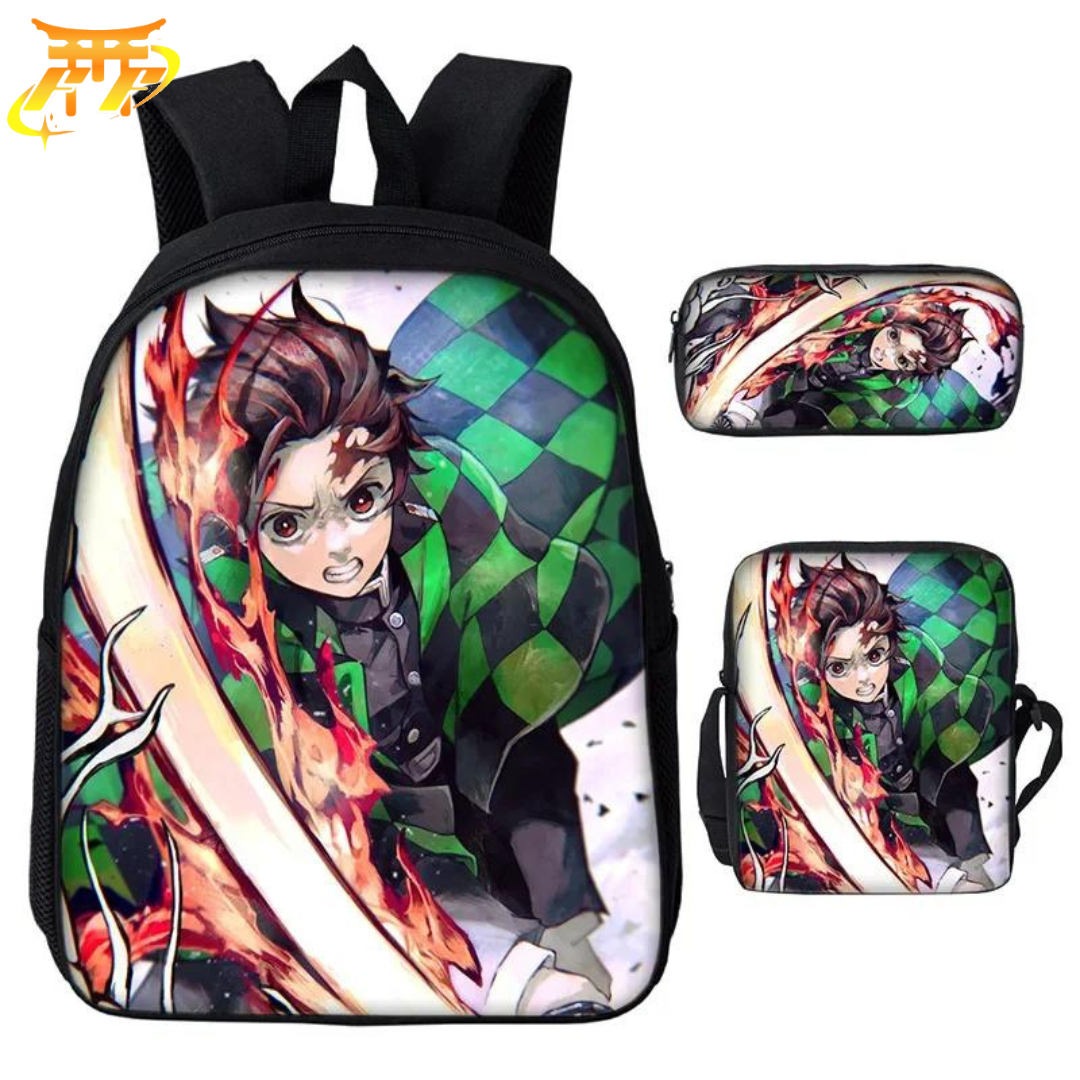 Tanjiro The Sun Pillar Backpack + Pencil Case + Bag - Demon Slayer™