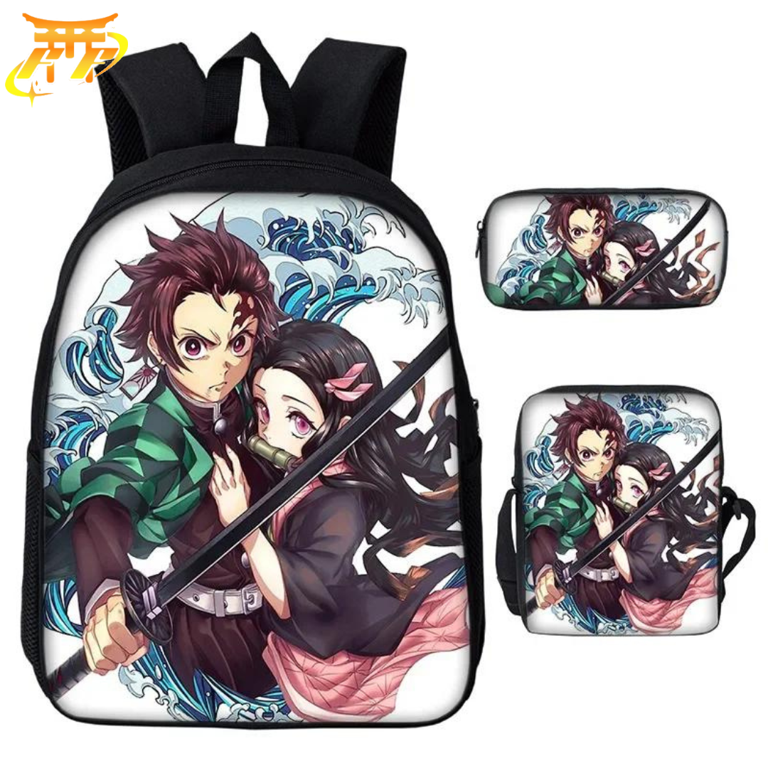 Tanjiro x Nezuko Kamado Demon Slayers Backpack + Pencil Case + Bag - Demon Slayer™