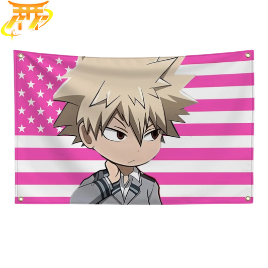 Katsuki Bakugo "Student Chibi Style" Flag - My Hero Academia™