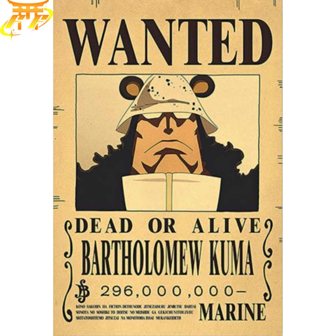 Poster Wanted Kuma - One Piece™ – Anime Figure Store®