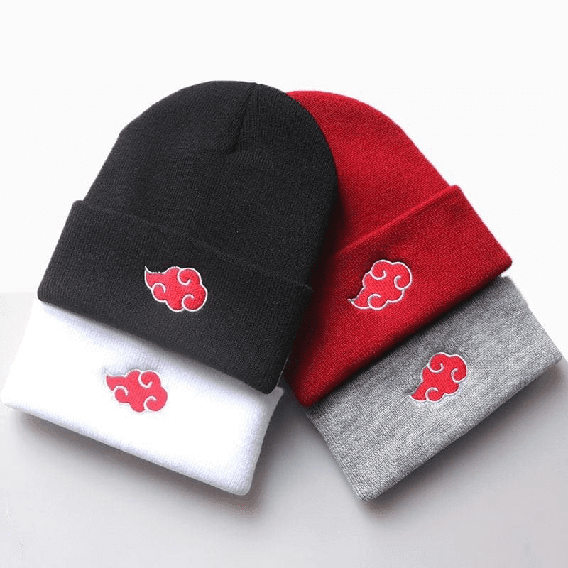 Grey/Red Akastuki Beanie - Naruto Shippuden™