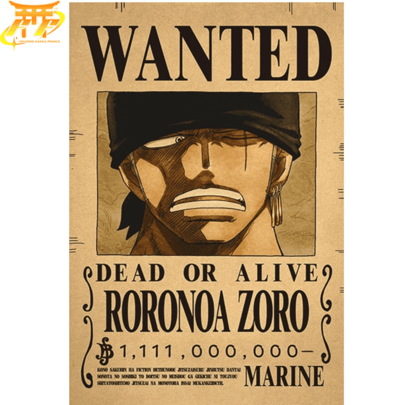 Poster Wanted Roronoa Zoro 